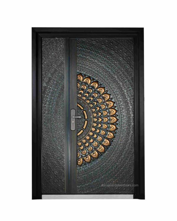 DGC61 – Grand Main Entrance Steel Door in Ivory Finish