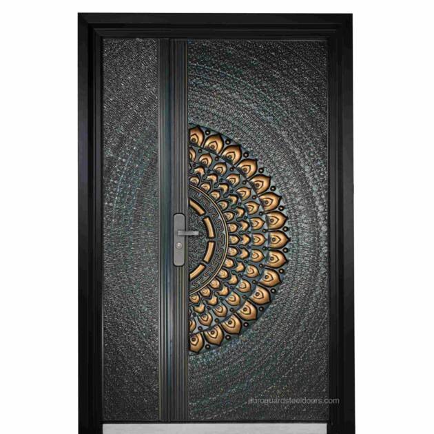 DGC61 – Grand Main Entrance Steel Door in Ivory Finish