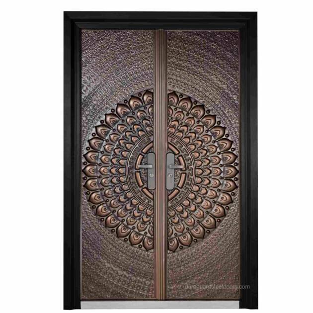 DGC81 – Designer Mandala-Inspired Steel Main Door with High-Security Locking