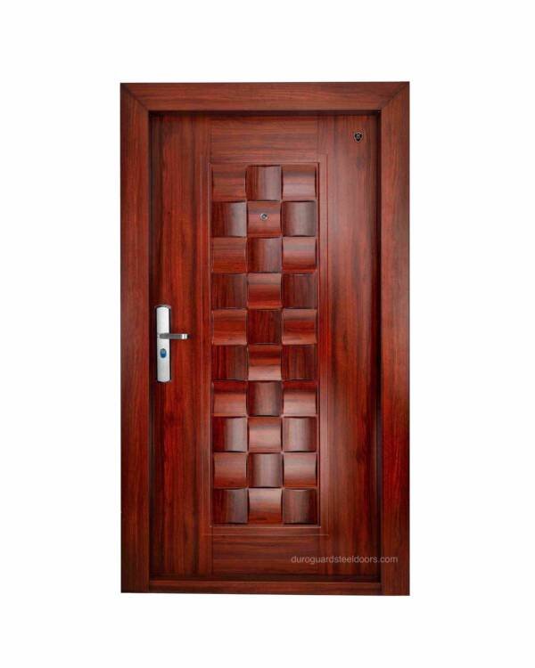 DG708 – Royal Series Steel Door with Premium Basket Weave Panel Design